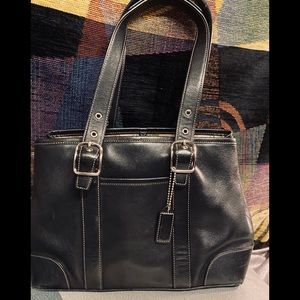 Coach Black Hampton Carryall Satchel #M35-7588
